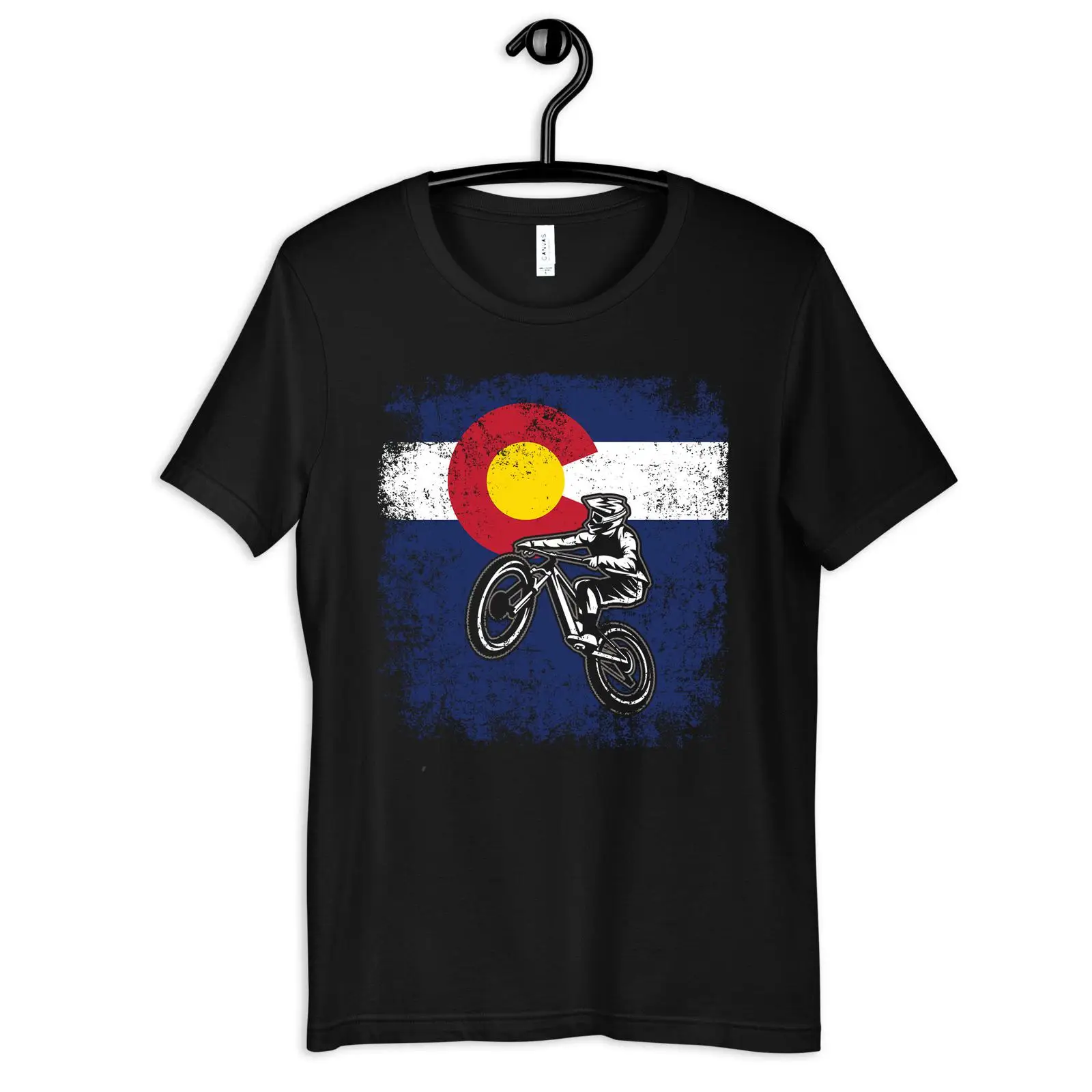 Mountain Biking Colorado - تي شيرت ركوب الدراجات الجبلية بتصميم