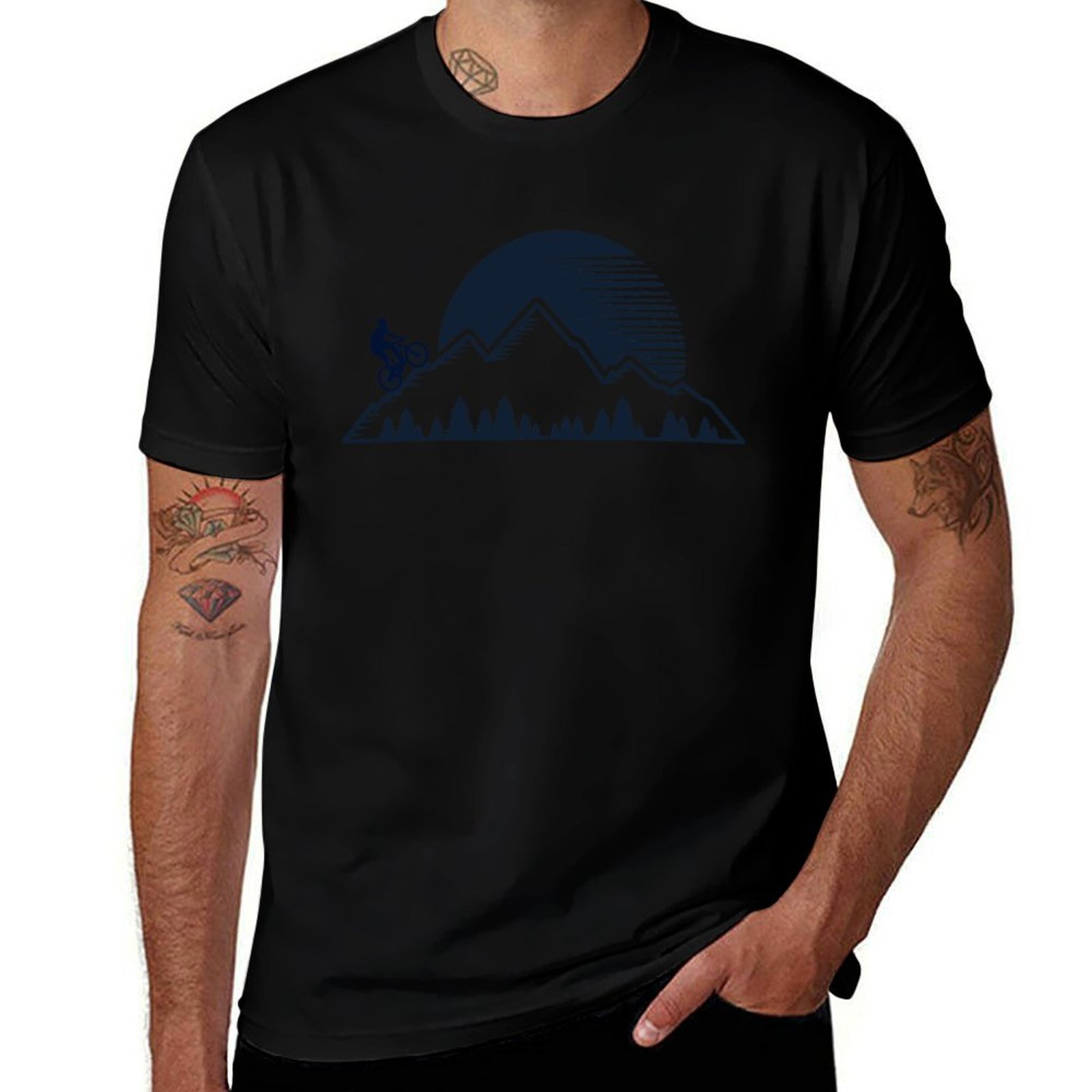 Mountain Biking Colorado - تي شيرت كولورادو للدراجات الجبلية بتصميم